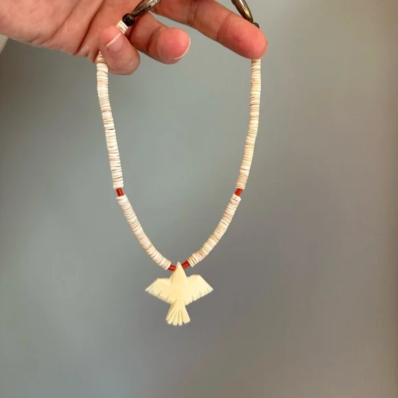 Vintage Carved Bird Tribal Choker - Picture 4 of 11